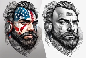 A patriotic forearm tattoo tattoo idea