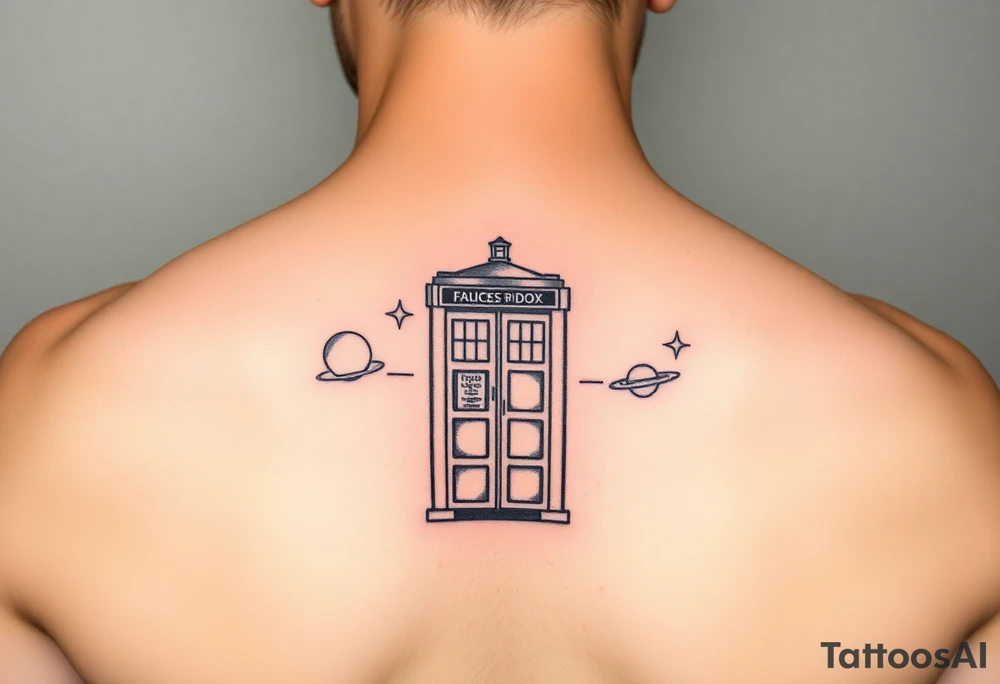 Tardis with space in background. tattoo idea