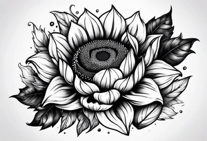 Sunflower viking sleeve tattoo idea