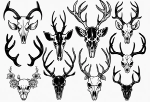 deer skull tattoo idea