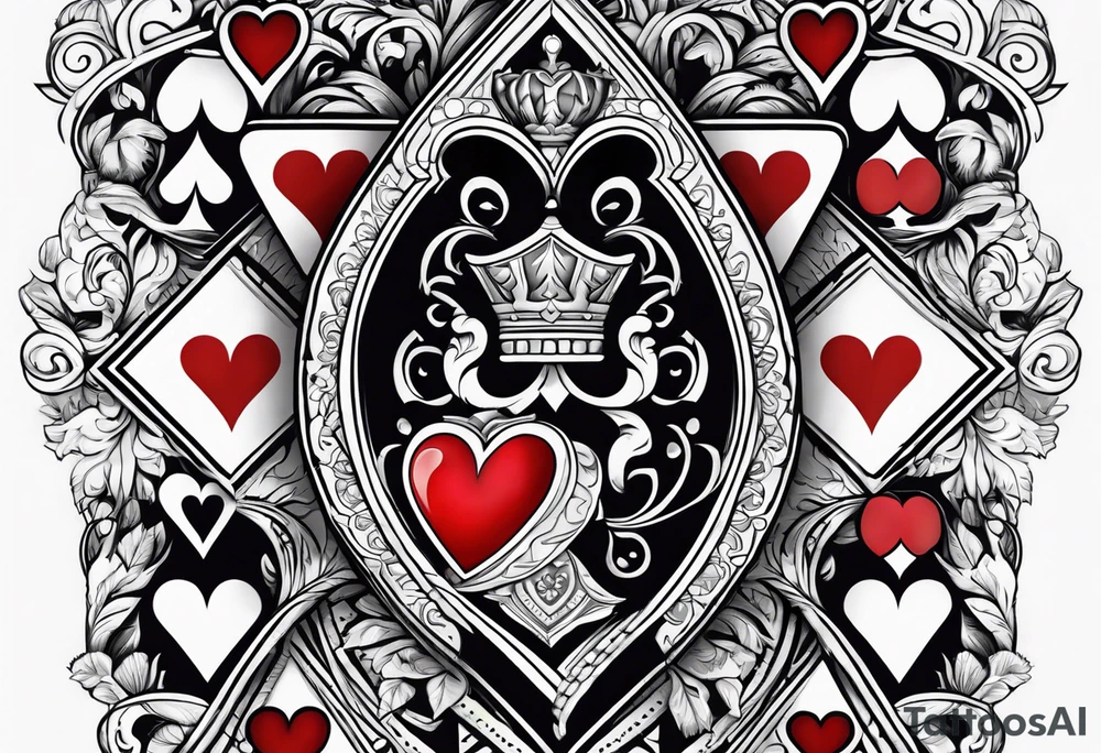 Jack of hearts playing card tattoo idea