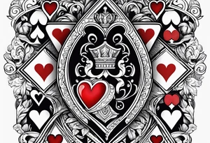 Jack of hearts playing card tattoo idea
