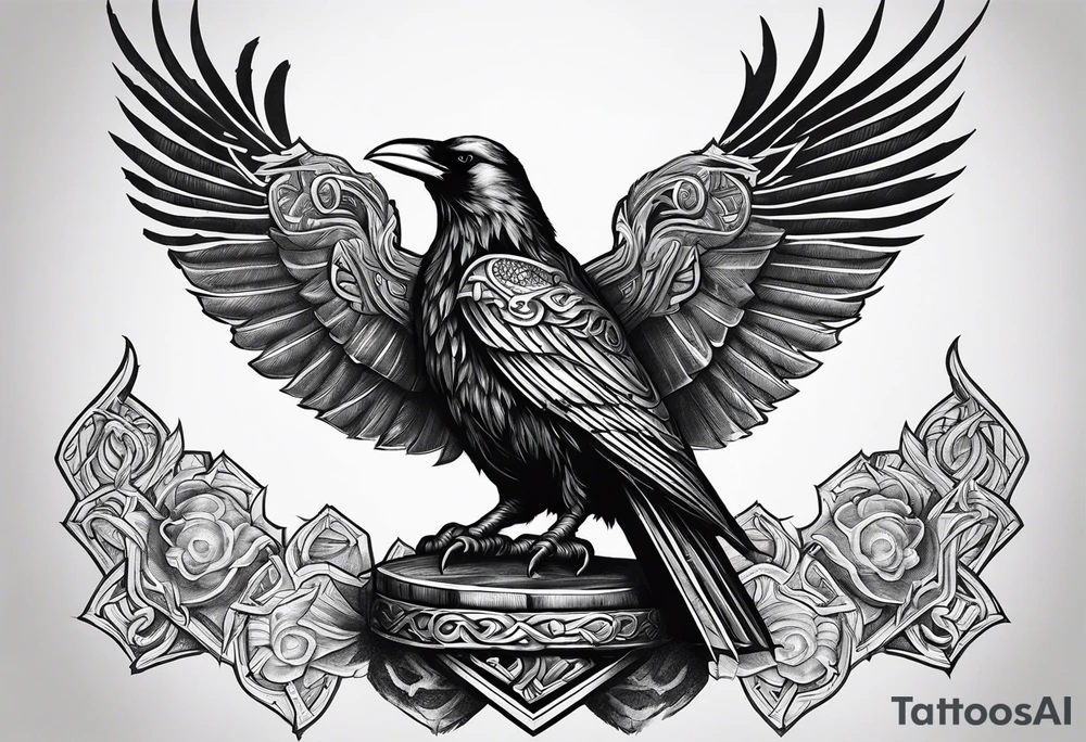 Viking odens ravens, Thor’s hammer tattoo idea