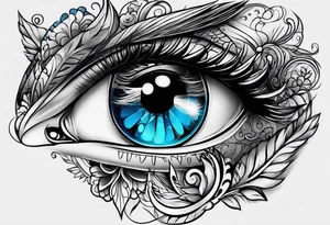 a nose that is blue tattoo idea
