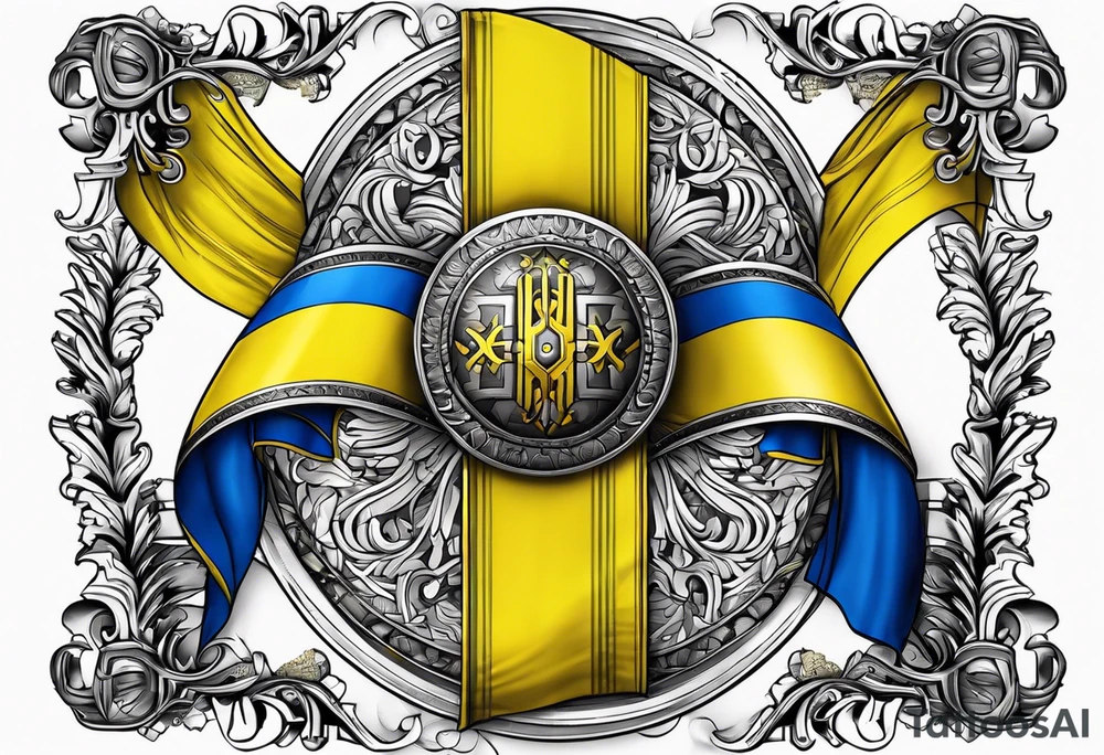 flag of Ukraine tattoo idea