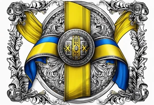 flag of Ukraine tattoo idea