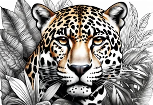 jaguar in the jungle tattoo idea