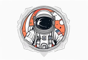 love astronaut tattoo idea
