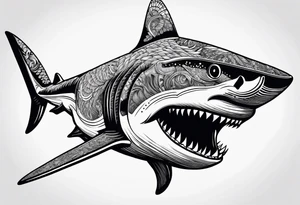 shark head tattoo idea