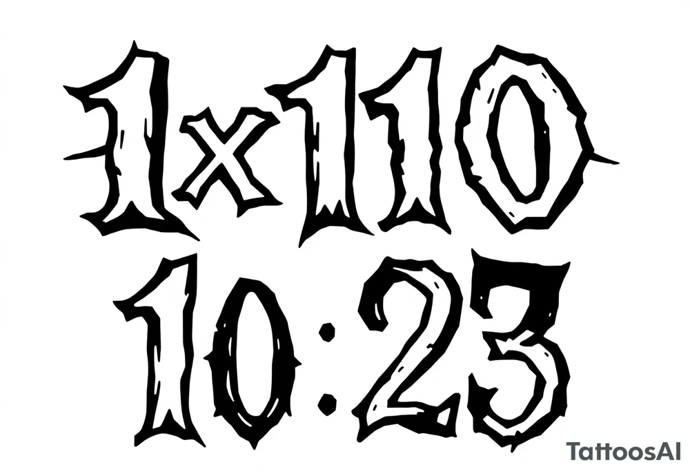 1x10^23 tattoo idea