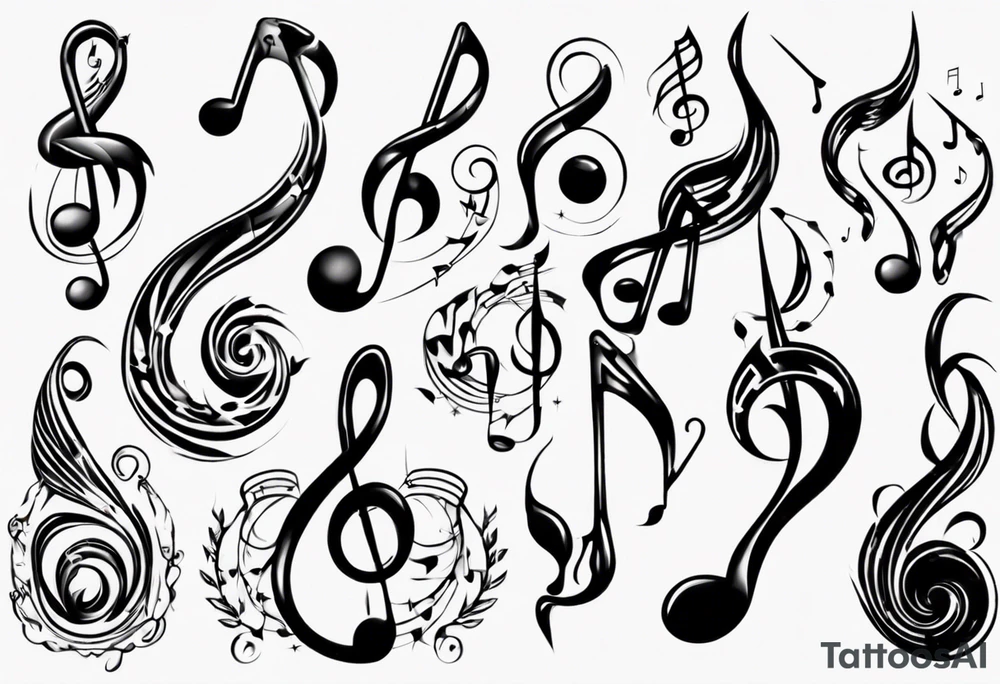 musical note tattoo idea