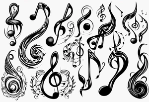 musical note tattoo idea