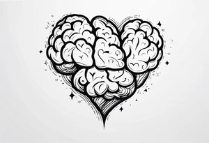Brain, heart sign, love, heart break makes you strong, worth it, pain makes you stronger, strength, plane, travel, passion, growth tattoo idea