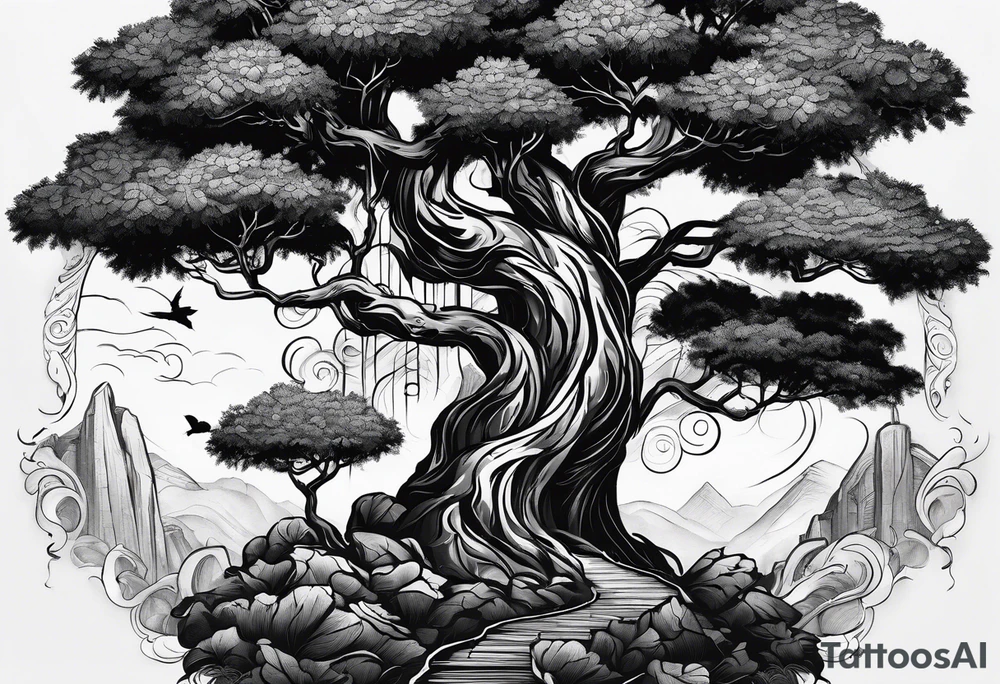 Homg Kong semester abroad at CityU and some trees and the number 6 carved in one tree tattoo idea