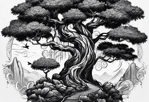 Homg Kong semester abroad at CityU and some trees and the number 6 carved in one tree tattoo idea