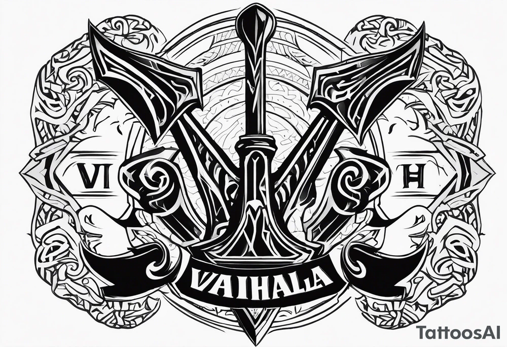 Valhalla axe tattoo idea