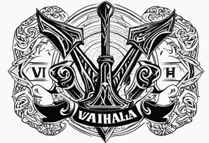 Valhalla axe tattoo idea