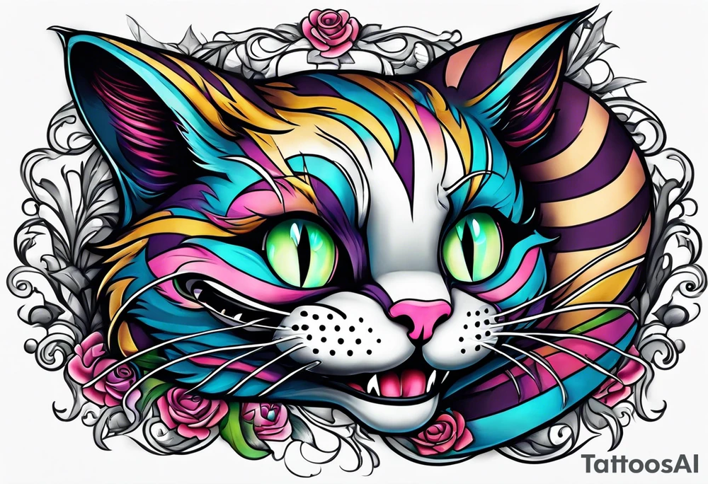Cheshire Cat tattoo idea
