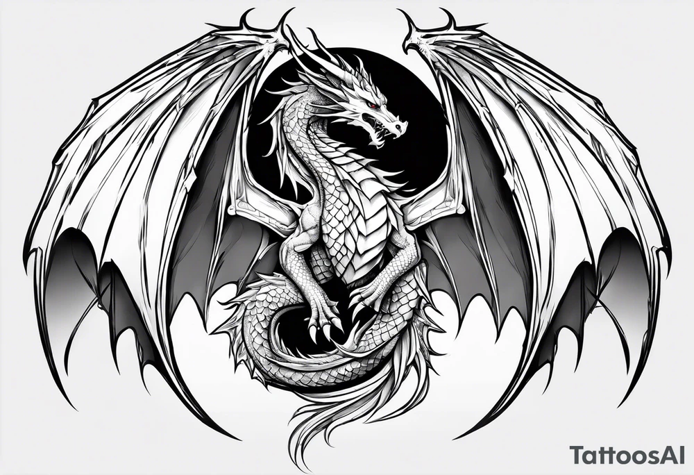 Dragon wings for the clavicles tattoo idea