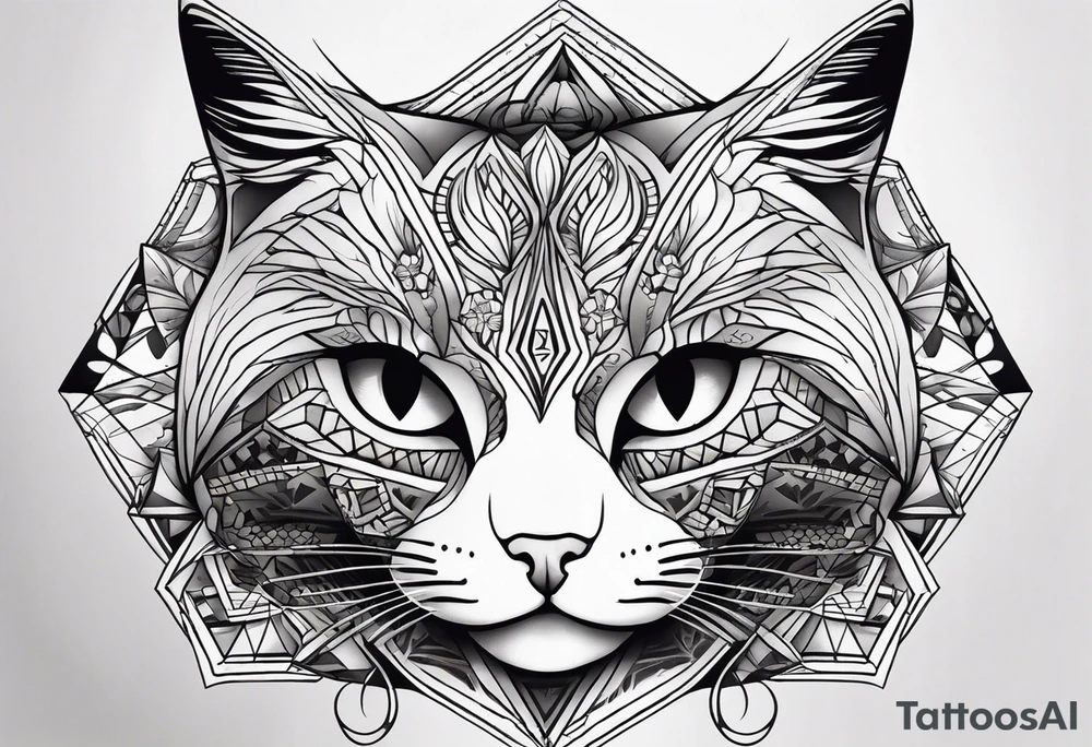 Cat eye tattoo idea