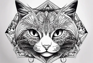 Cat eye tattoo idea