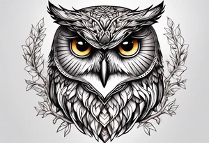 owl tree tattoo idea