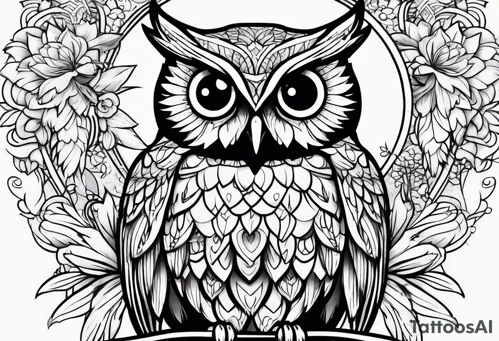Cute Owls tattoo idea
