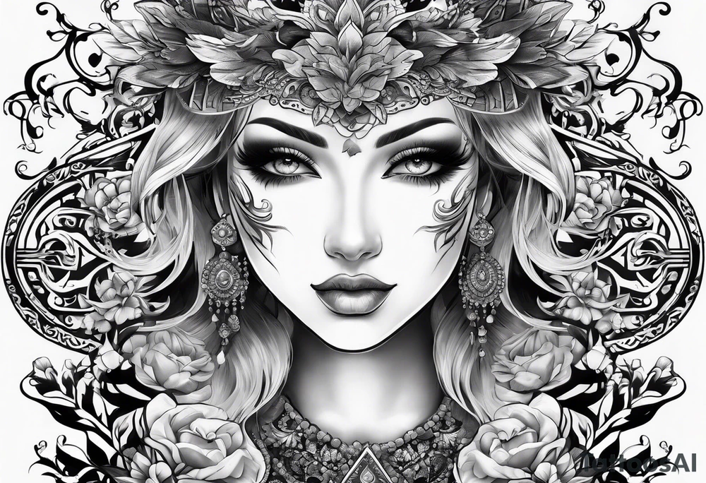 Chest tattoo only on one side of the chest tattoo idea