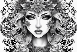 Chest tattoo only on one side of the chest tattoo idea
