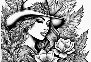 smoking weed, reading a book tattoo idea