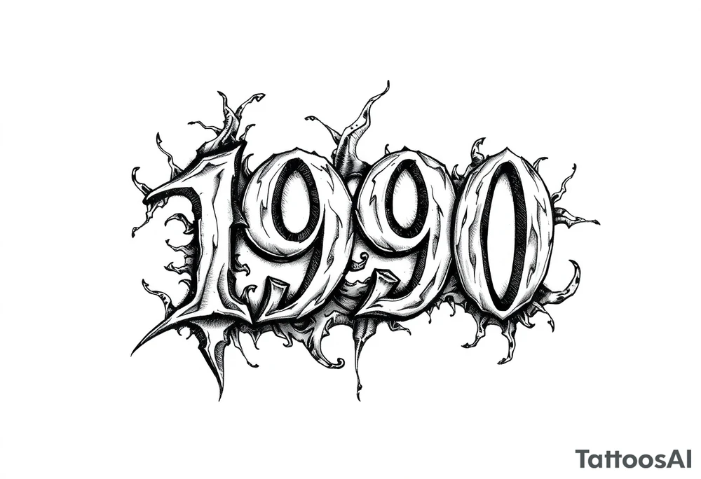 1990 in Roman numerals tattoo idea