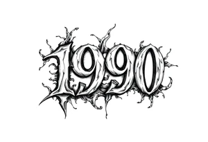 1990 in Roman numerals tattoo idea