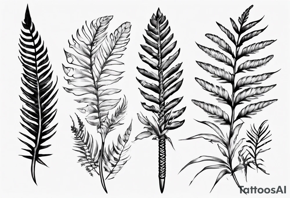 Swordfern tattoo idea