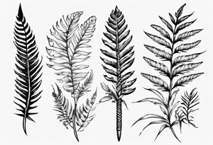 Swordfern tattoo idea