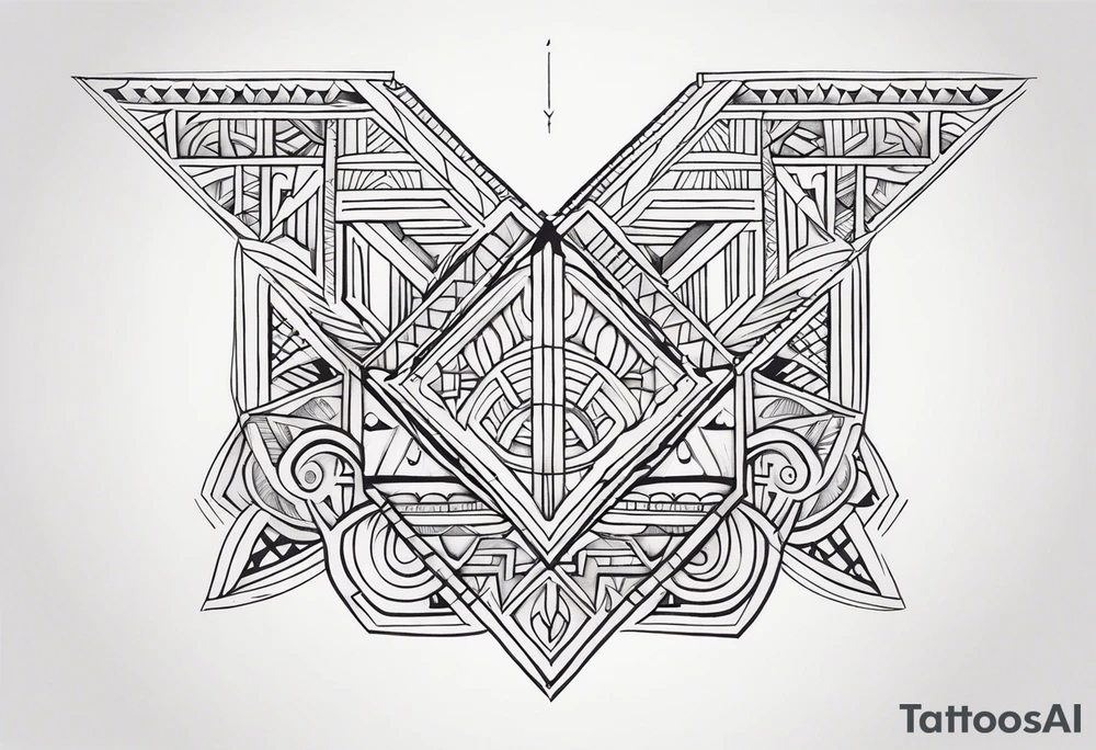 Polynesian geometric neck  tattoo tattoo idea