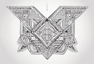 Polynesian geometric neck  tattoo tattoo idea