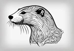 Traditional 
Otter tattoo idea