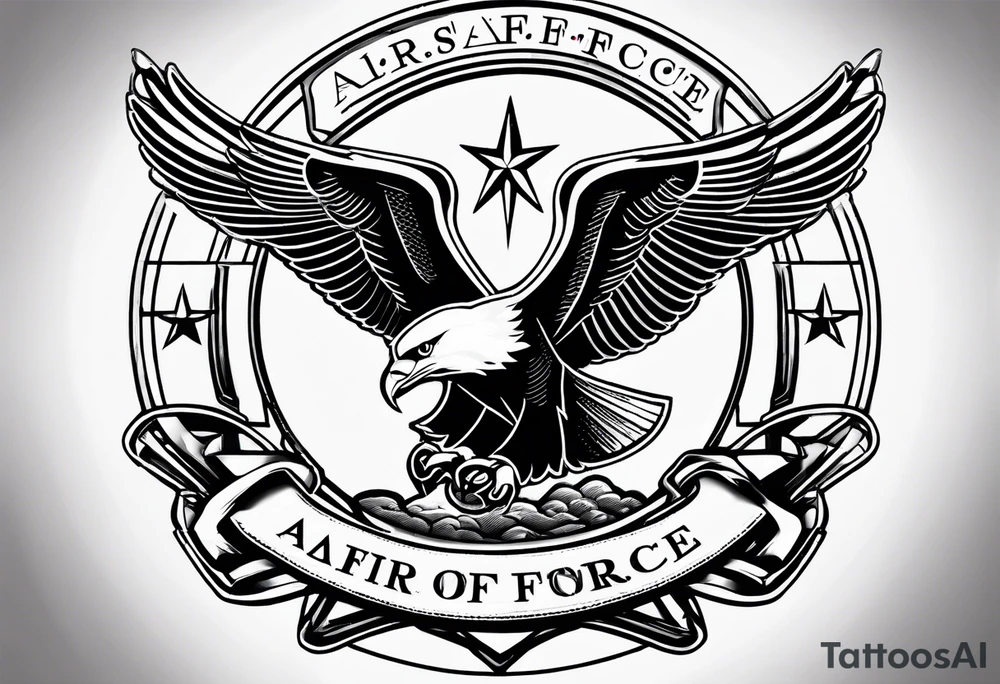 US Air Force symbol with the Civil Engineer logo inside it tattoo idea US Air Force symbol with the Civil Engineer logo inside it tattoo idea