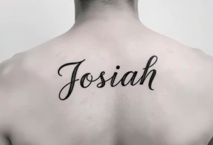 A baby memorial tattoo with the name Josiah tattoo idea