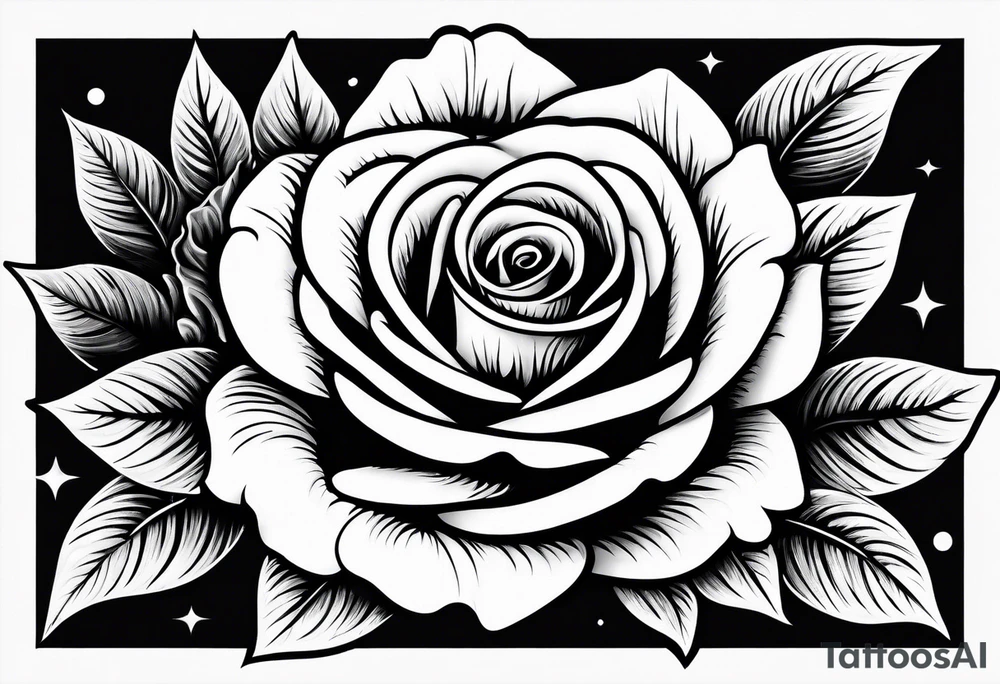 Smoke around rose tattoo idea