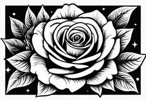 Smoke around rose tattoo idea