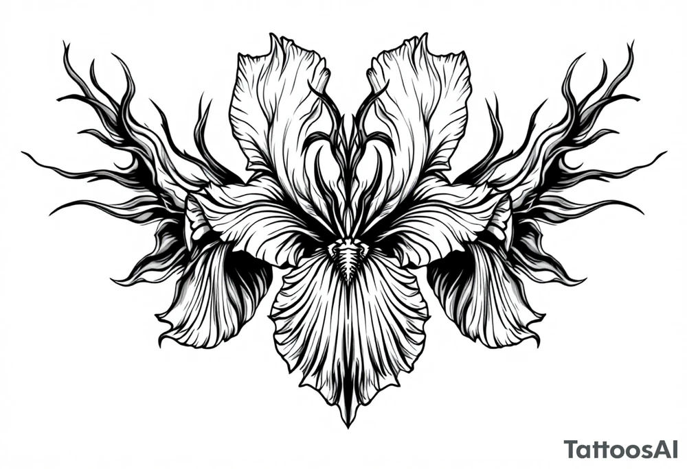Iris flower tattoo idea