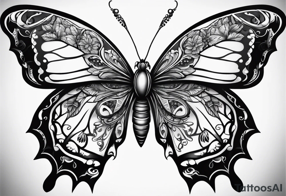 buck tick  butterfly tattoo idea