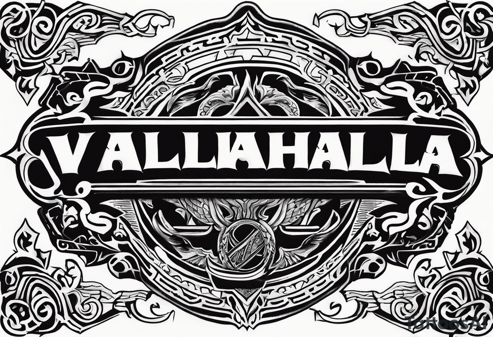 Valhalla on  fire tattoo idea