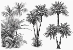 tall single quindio wax palm tattoo idea