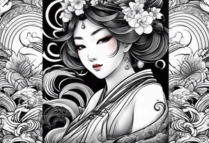 thick spiral japanese sleeve tattoo tattoo idea