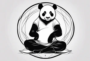 Panda in Yoga Pose tattoo idea