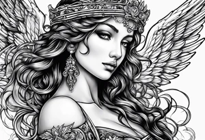 angel with pircings tattoo idea