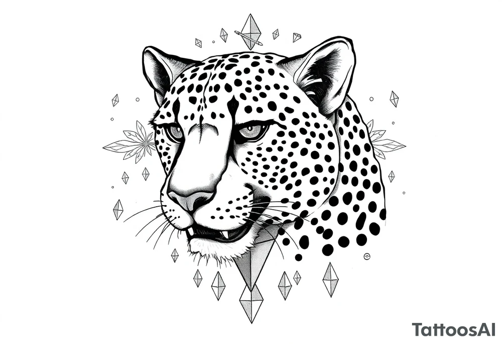 Cheetah, diamond, mississippi, unique tattoo idea