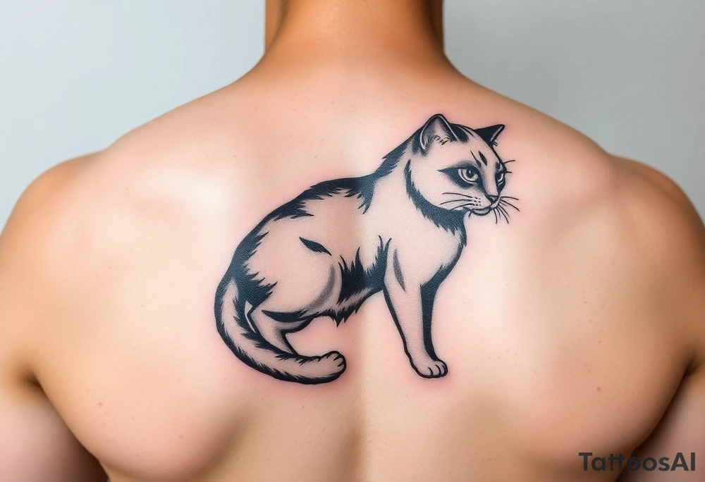 black cat tattoo idea